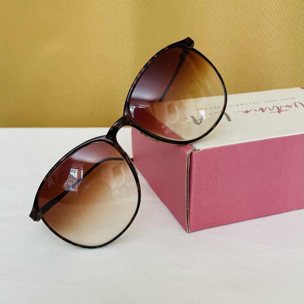 Tortoiseshell Gradient Sunglasses – 80s 1980s Brown Ombre Lenses Classic Style